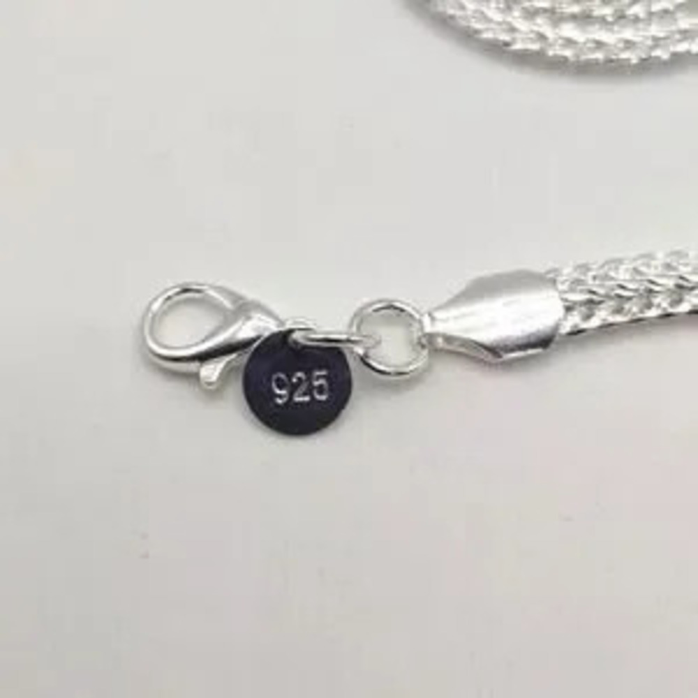 Silver Plated Necklace 6mm Braided Men's Minimalist Birthday Valentine's Gift